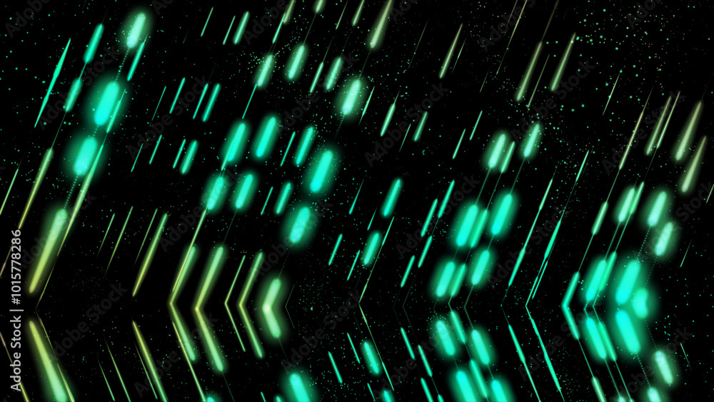 Poster abstract motion graphics line background. multicolored christmas abstract particles dot sparkles. ab