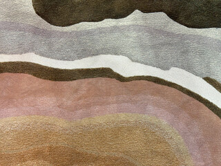 Abstract carpet or rug texture in random flowing wave and curved pattern. Seamless hand tufted...