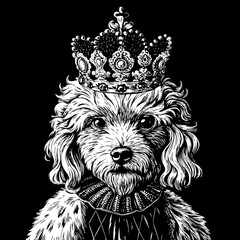 White MINIATURE POODLE dog