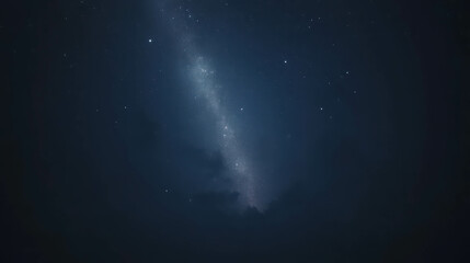 Fototapeta premium Soft Glowing Milky Way Across Midnight Sky