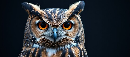 Close-up Portrait of an Owl with Intense Eyes