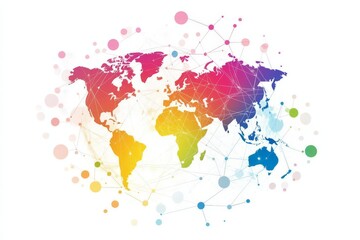 Fototapeta premium Elegant Global Business Network: A Moderate Vector Design