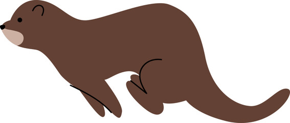 Vector Illustration of Otter Animal