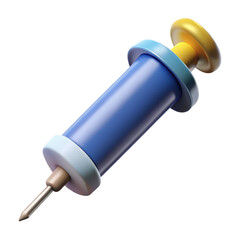 Syringe  3d cartoon style illustration