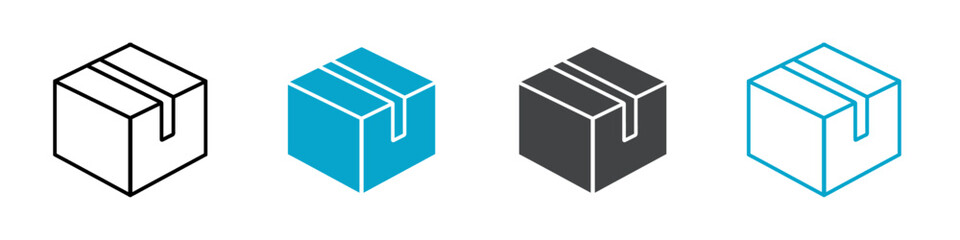 parcel icon vector line design