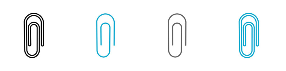 paper clip icon vector line design