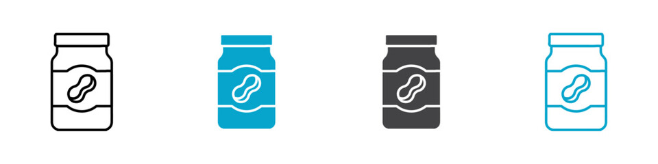 peanut butter icon vector line design
