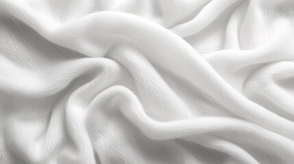 Obraz premium White felt fabric texture as background. melange fuzzy woolen cloth textured