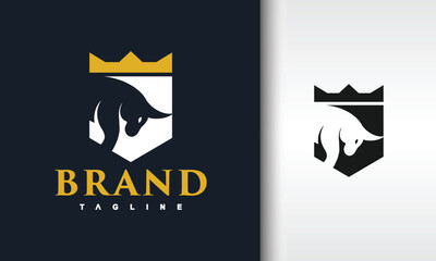shield bull crown logo