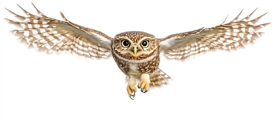 Fototapeta premium Little Owl in Flight