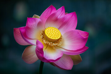 Vacratot, Hungary - Beautiful pink Sacred Lotus, Indian Lotus (Nelumbo Nucifera) or simply Water Lily is one of two extant species of aquatic plant in the family Nelumbonaceae