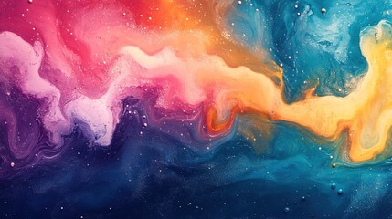 Obraz premium Texture color abstract background pattern art paint liquid rainbow effect