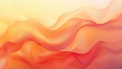 Obraz premium Abstract wavy background featuring a smooth beige and orange gradient design. 