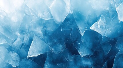Obraz premium Ice texture cracks abstract background winter ice transparent blue 