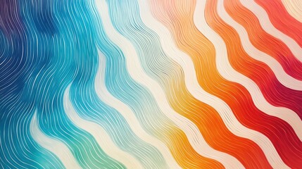 Obraz premium Captivating Colorful Abstract Wavy Patterns in Dynamic Motion