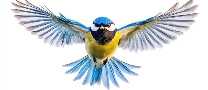 Blue Tit in Flight