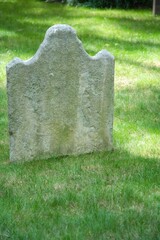 Empty Tombstone with Space for Text in a Historic Cemetery