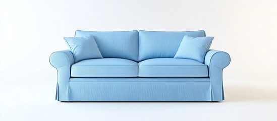 Blue Sofa in Minimalist Interior