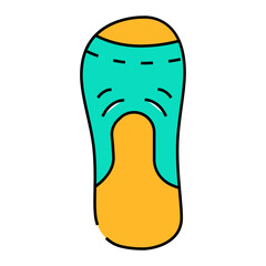 elegant slippers line icon vector. elegant slippers sign. isolated symbol illustration