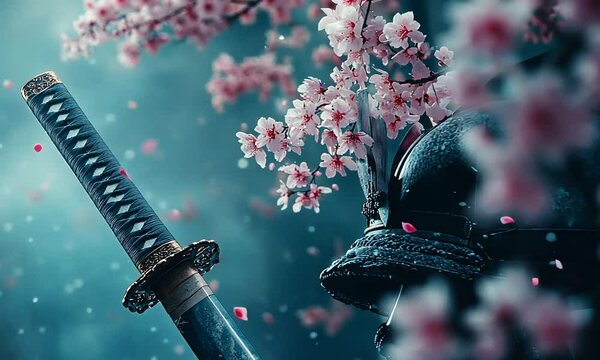 3 d rendering of a japanese samurai warrior in a japanese sword