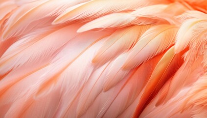 Obraz premium Close-up of Pink Flamingo Feathers