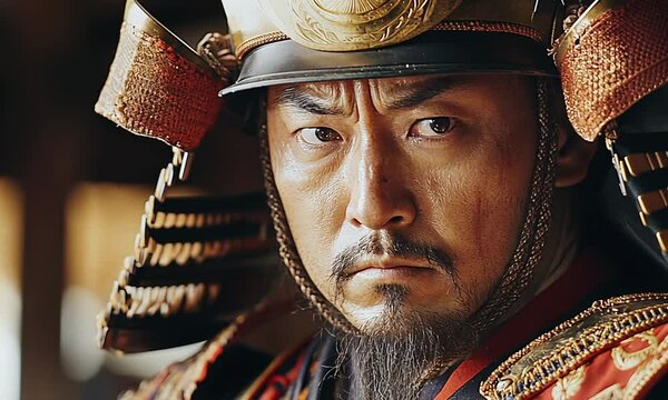 portrait of japanese samurai