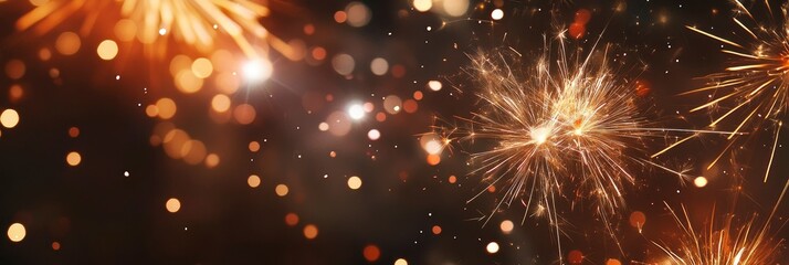 Fototapeta premium Picture of a beautiful fireworks spectacular for celebrations.