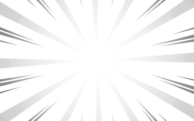 Naklejka premium Black and white radial lines comics style backround.