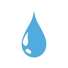 Water drop shape. Blue water drop icons set. Water or oil drop. Flat style Isolated on white background.