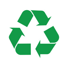 Fototapeta premium Recycle icon symbol vector illustration. Recycle icon Recycling symbol. Isolated on white background.