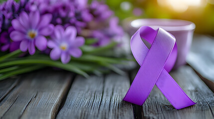 Purple day. Epilepsy awareness day Awareness Purple ribbon