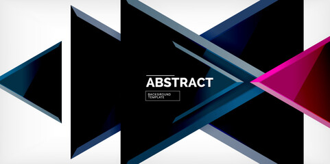 Triangle glass shapes geometric abstract background. Vector Illustration For Wallpaper, Banner, Background, Card, Book Illustration, landing page