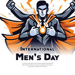 International men's day social media post banner