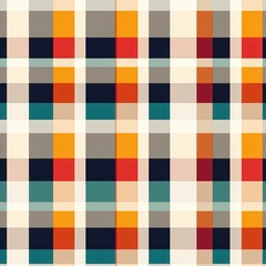 Fototapeta premium The tartan pattern features a classic design of crisscrossed horizontal and vertical lines in various colors, creating a distinctive plaid effect