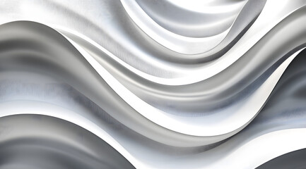Obraz premium Abstract white and grey wavy lines creating seamless patterns.