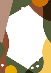 和モダンなフレーム背景素材-秋のカフェ