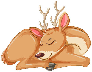 Sleeping Deer Under the New Moon