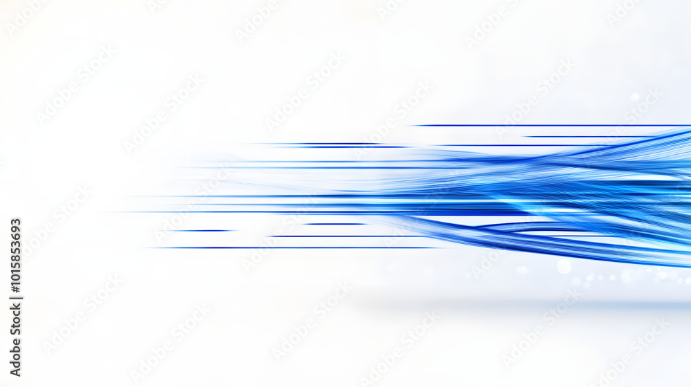 Canvas Prints abstract blue lines speed across a white background presentation design, featuring a simple flat ill
