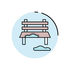 Bench  vector icon