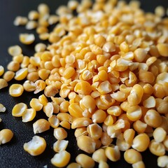 Close-up of Yellow Corn Kernels: A Macro View of Nature's Bounty
