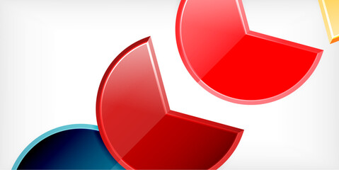 Trendy round shapes with triangular angle design element. Vector Illustration For Wallpaper, Banner, Background, Card, Book Illustration, landing page