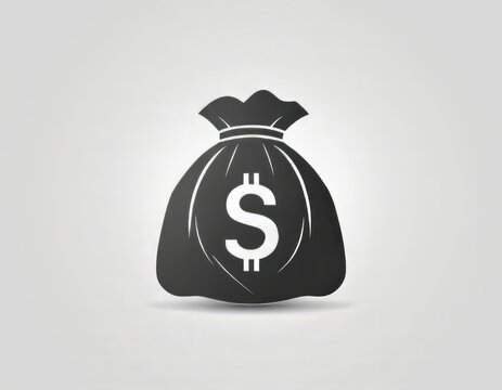 vector saco de dinero color negro
