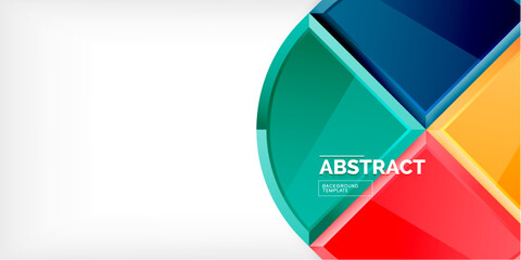 Glossy circles geometric background. Vector Illustration For Wallpaper, Banner, Background, Card, Book Illustration, landing page