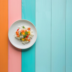 Vegetable food plate (vegan food)