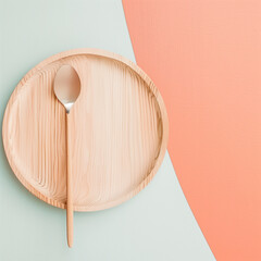 Empty plate on a modern tablecloth... or vintage?