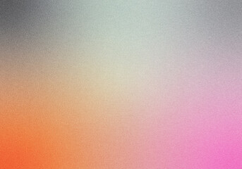 Grainy noisy poster background, orange light pink dark gray color wave backdrop abstract header banner design