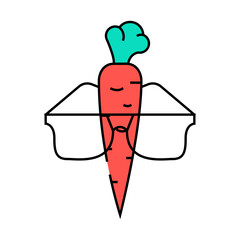 vision improvement carrot line icon vector. vision improvement carrot sign. isolated symbol illustration