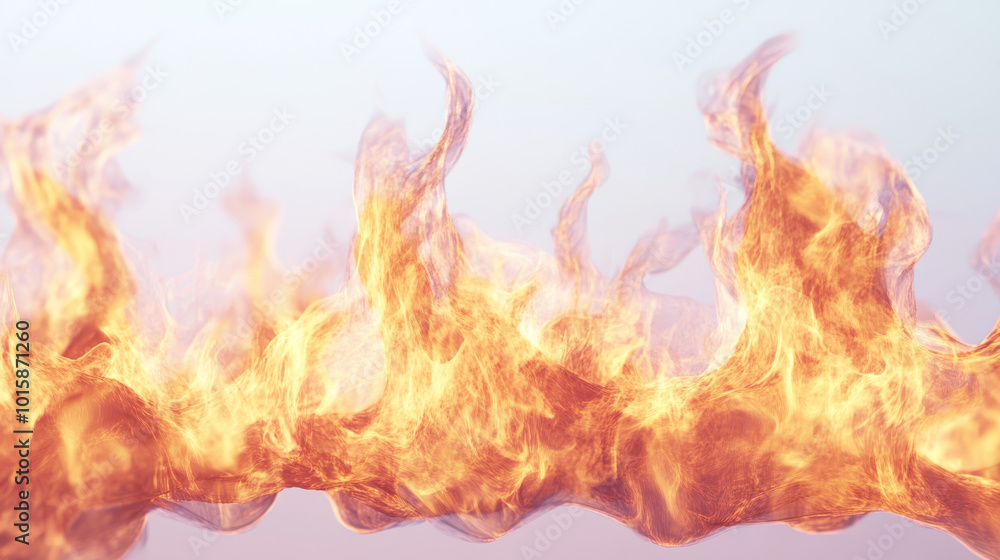 Aufkleber a realistic-looking fire flame, isolated against a clear background. this image is perfect for addin