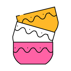 bowl clay crockery line icon vector. bowl clay crockery sign. isolated symbol illustration