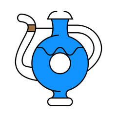 jug clay crockery line icon vector. jug clay crockery sign. isolated symbol illustration